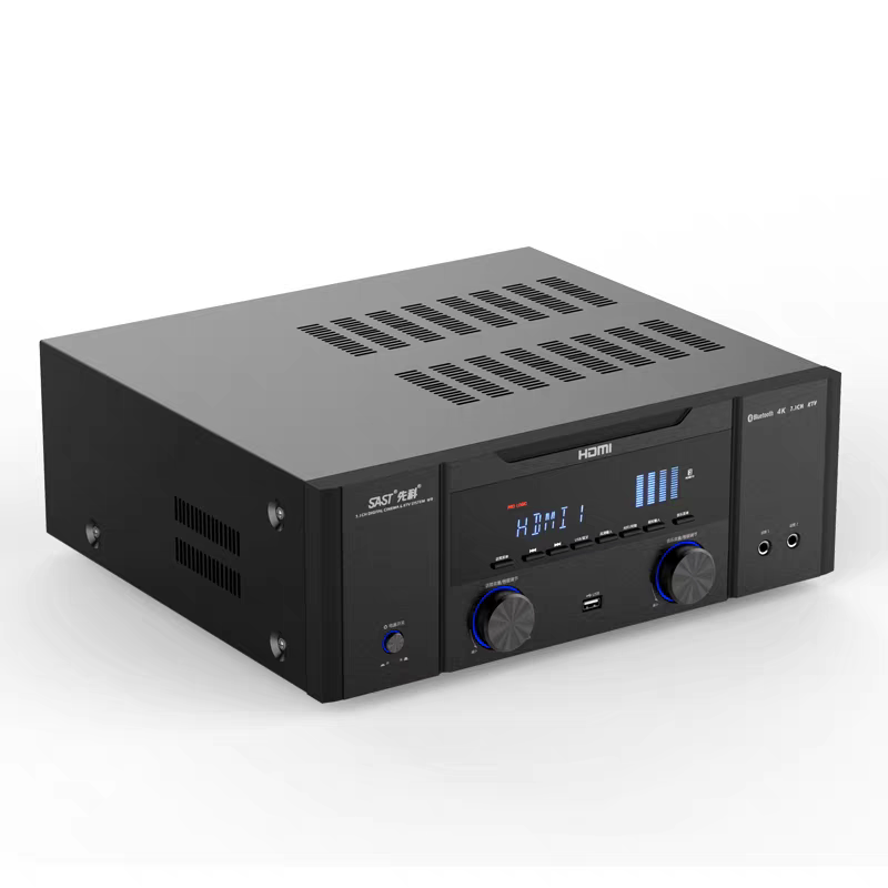 W8蓝牙功放家用大功率7.1家庭影院环绕全景声5.1功放机4K解码